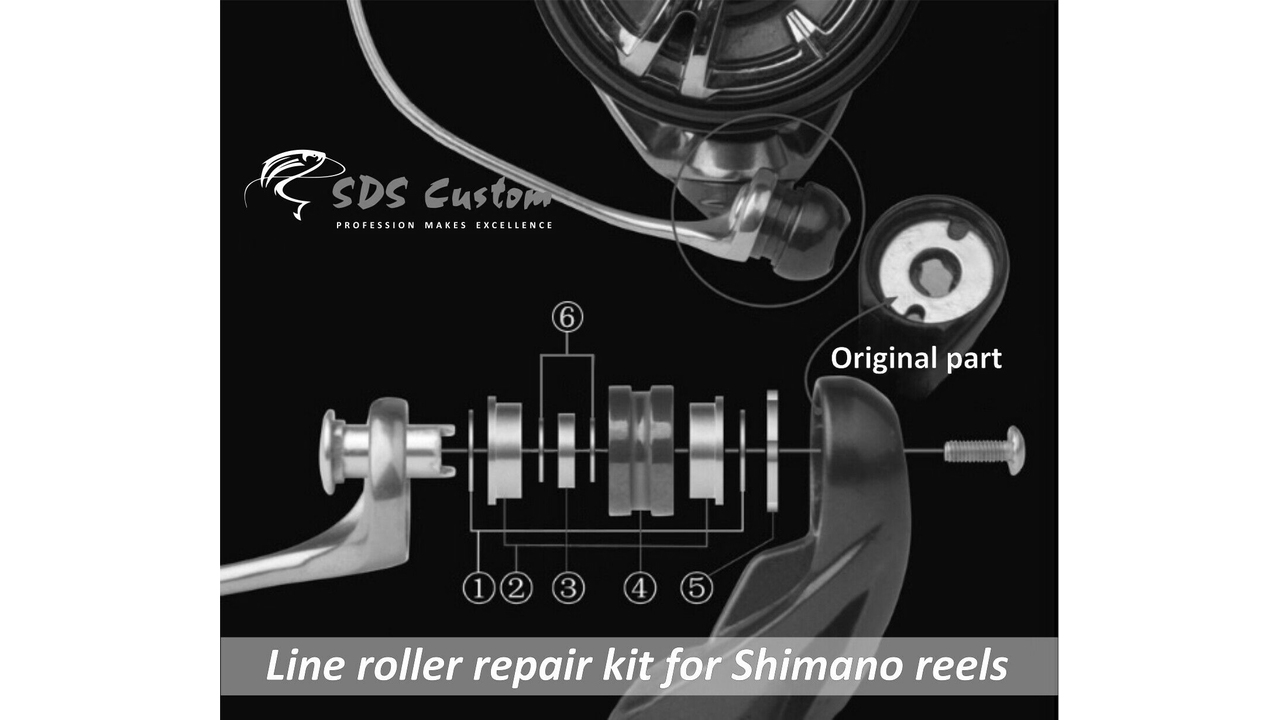 Подшипники для узла ролика лесоукладывателя для катушек shimano repair line roller kit for shimano reels