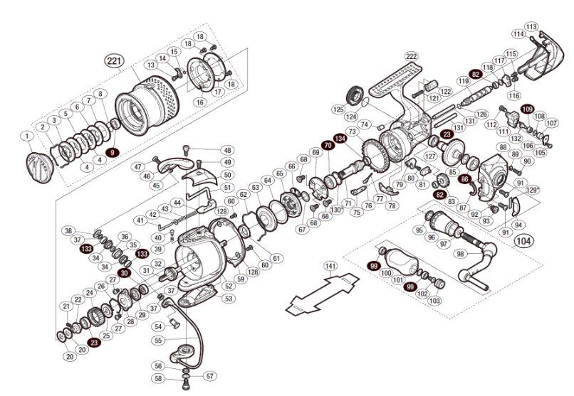 Корпус shimano stella 10 c3000s/2500