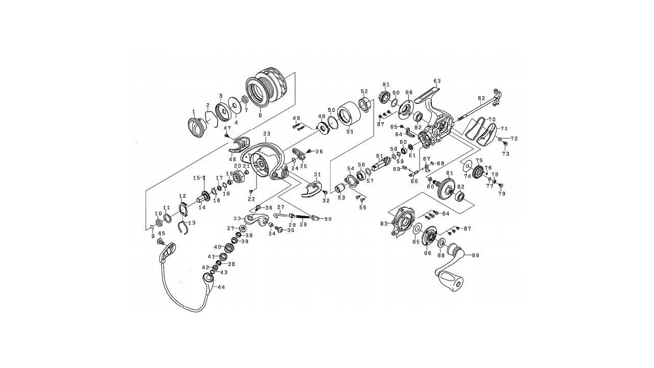 Подшпульный узел daiwa certate 13 2510r-pe/2500/3000 деталь на схеме 9-15