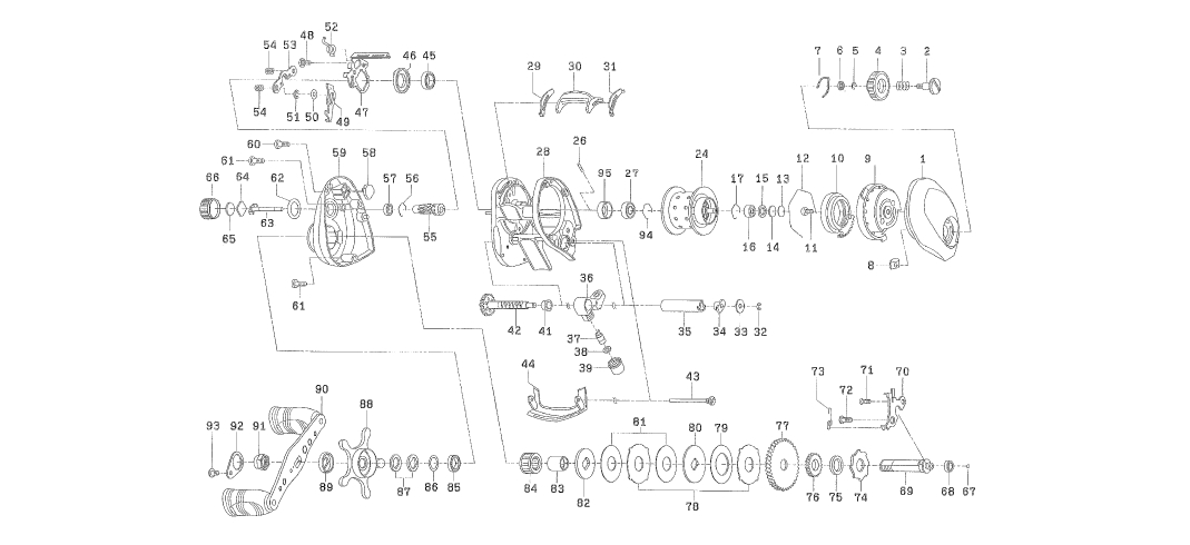 Ось линейного тормоза pinion shaft daiwa alphas finesse custom 105hl деталь на схеме под номером 63 Ось линейного тормоза pinion shaft daiwa alphas finesse custom 105hl деталь на схеме под номером 63