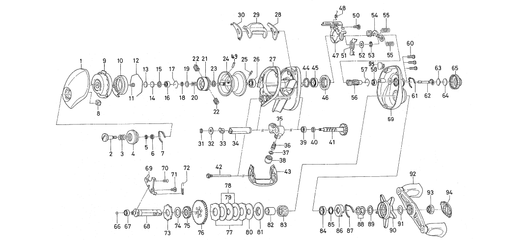 Регулятор daiwa td-z 100 u. s. trail  деталь № 2, 3, 4, 5, 6, 7