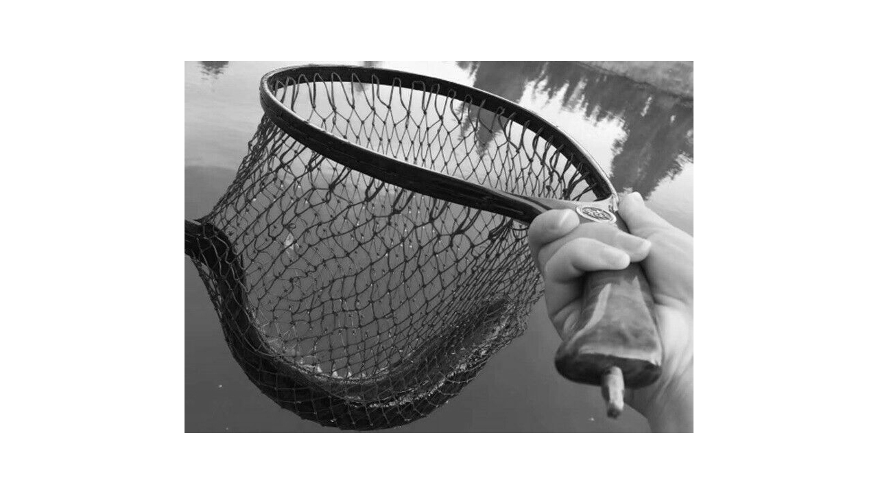 Подсак landing net / handmade / natural wood / immersion stream