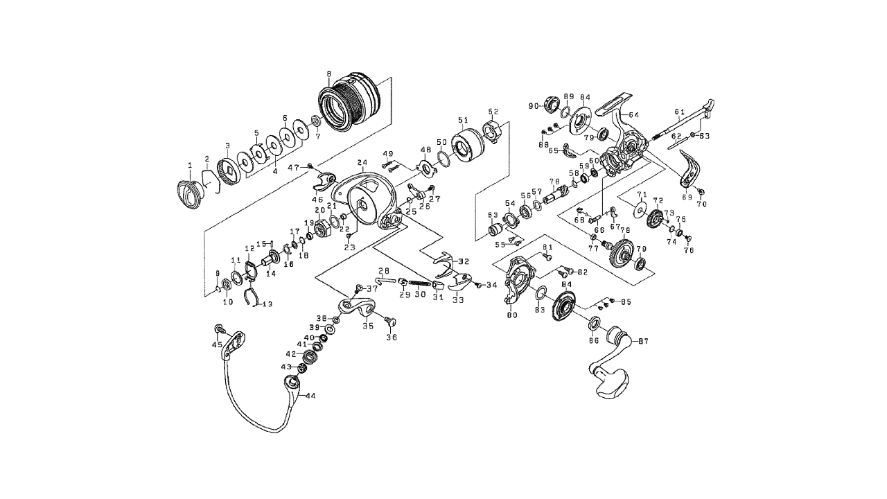 Крышка daiwa luvias 12 3012 деталь на схеме под номером 64 