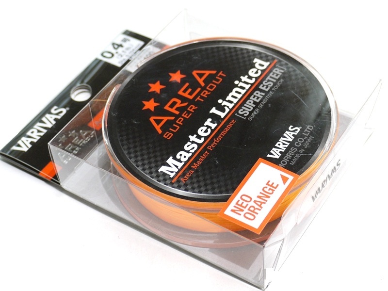 Леска varivas area master limited super ester no.0.4 2.1lb diameter 0.104mm #neo orange 140m roll