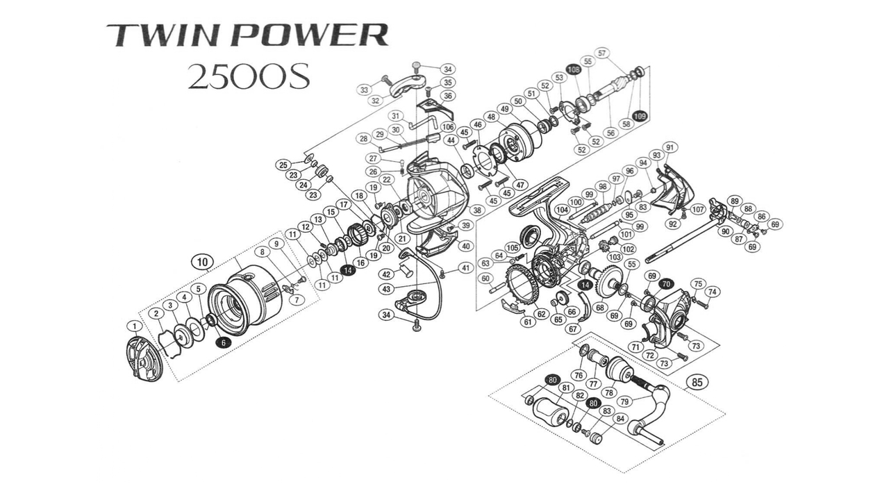 Гайка фрикциона shimano twinpower 15 2500s/2500/с3000