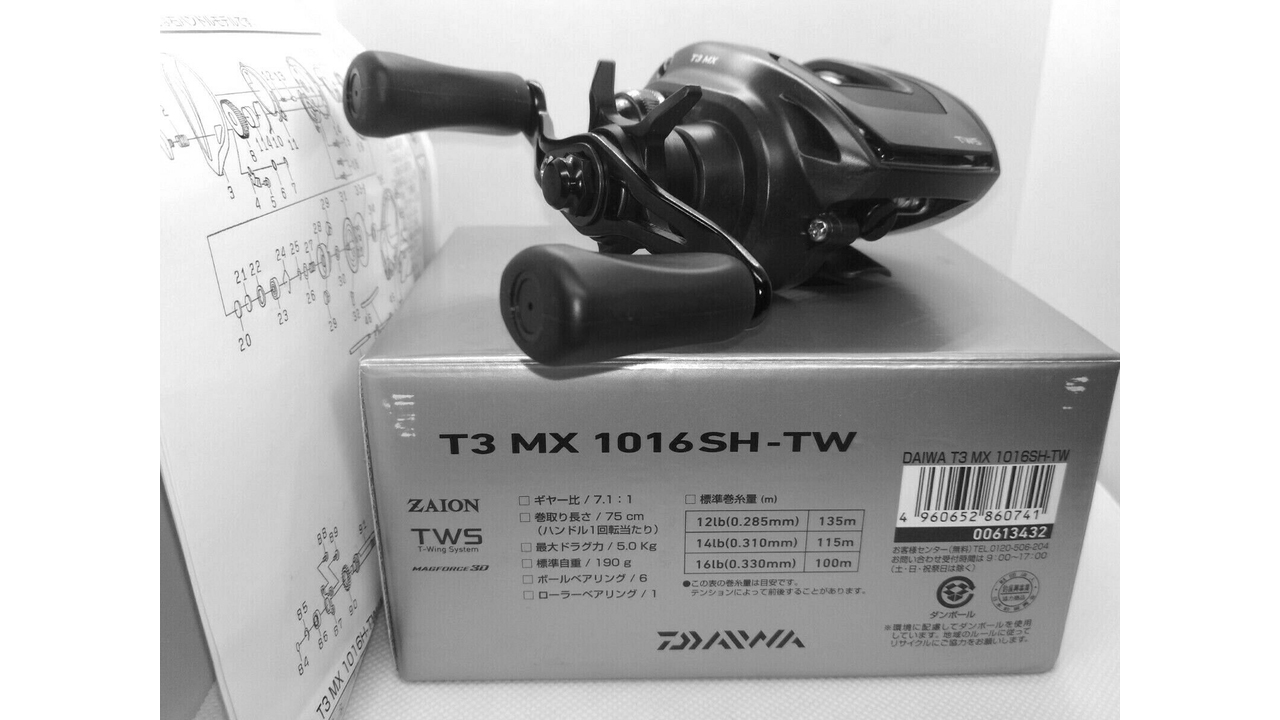 Катушка мультипликаторная daiwa t3 mx 1016 sh tw 7.1 right hand