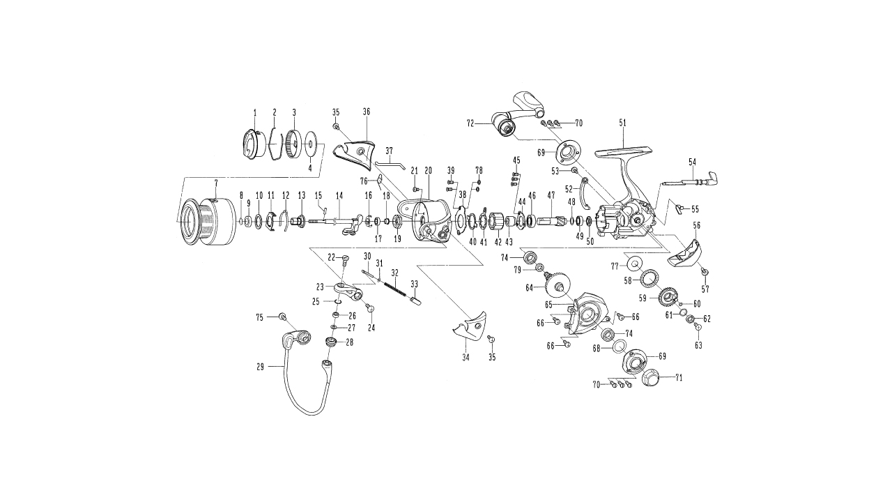 Главная пара daiwa certate finesse custom 2506 деталь на схеме под номером 47, 64 , 58-60 Главная пара daiwa certate finesse custom 2506 деталь на схеме под номером 47, 64 , 58-60
