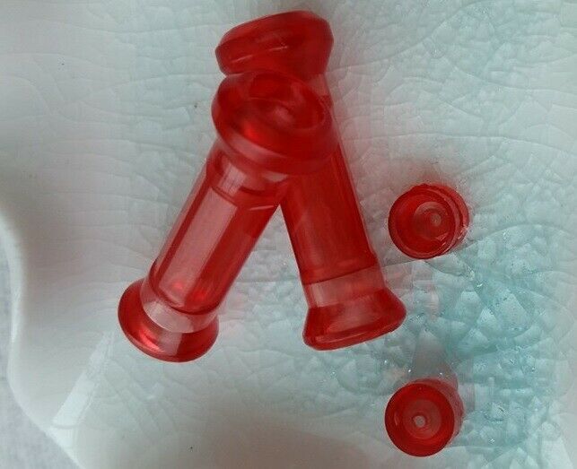 Кнобы red hexagonal акрил !!! 1.1 g !!! daiwa / shimano light weight acrylic handle knob