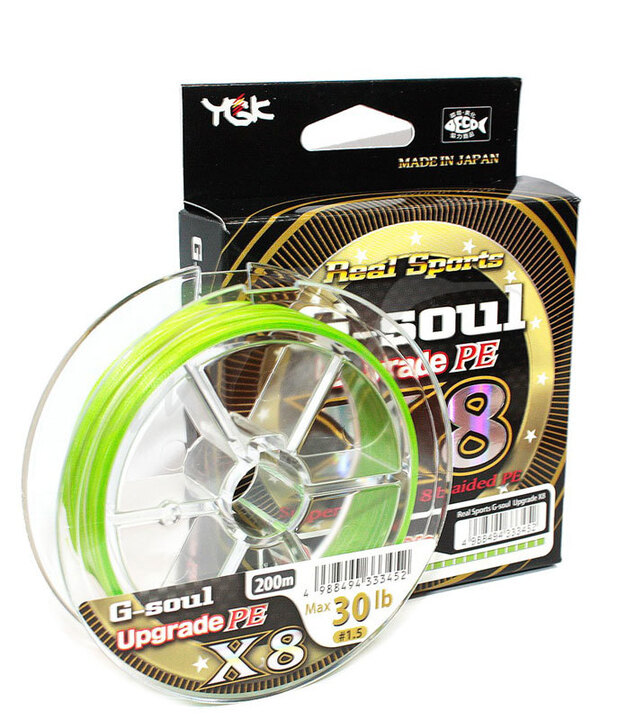 Шнур ygk g-soul x8 upgrade 150m #1.2/25lb ц:салатовый акция 