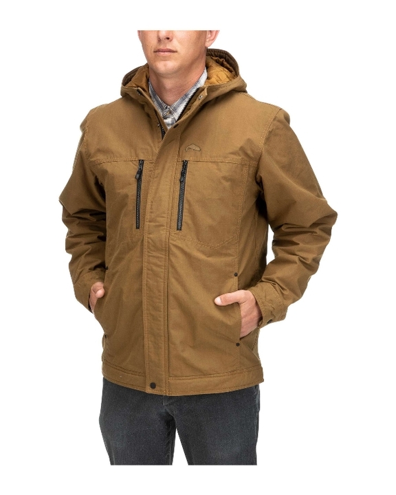 Куртка simms dockwear hooded jacket цвет dark bronze new!