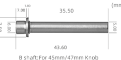 Ось для кнобов gomexus drill fitment accessories shaft 5mm