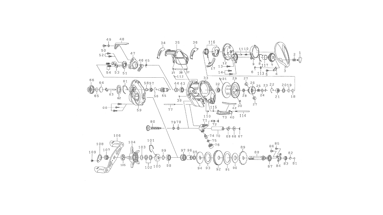 Главная пара pinion gear and drive gear daiwa t3 1016hl-tw деталь на схеме под номером 55 и 92