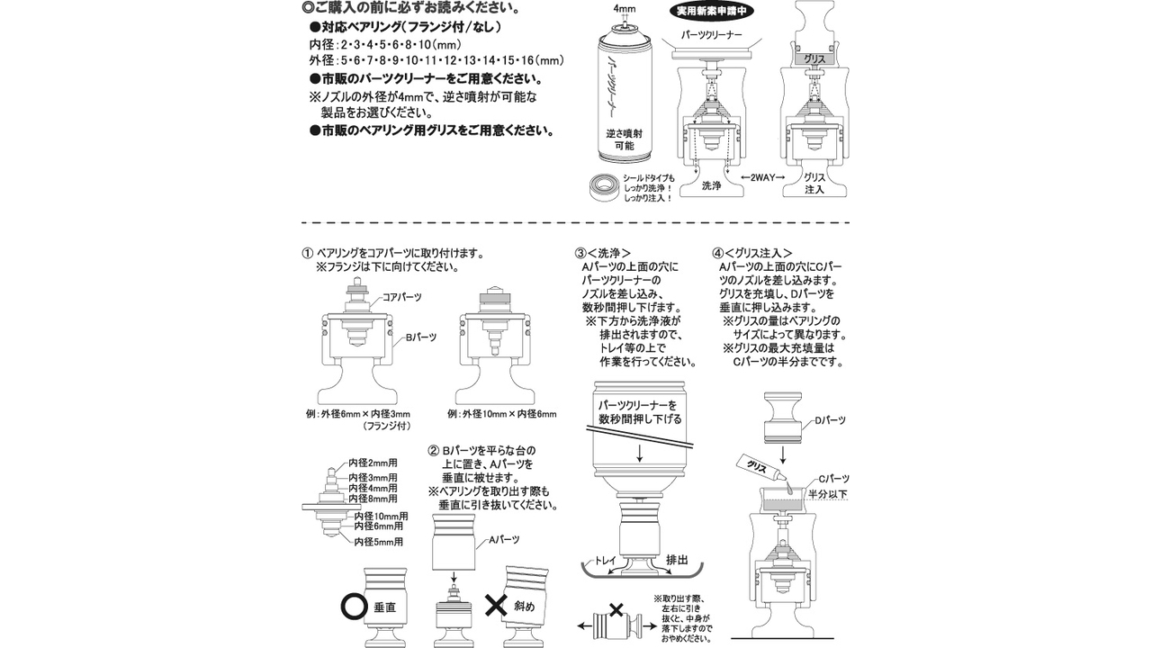 Устройство для очистки и смазки подшипников abc hobby bearing refresher japan blue