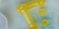 Кнобы yellow hexagonal акрил !!! 1.1 g !!! daiwa / shimano light weight acrylic handle knob