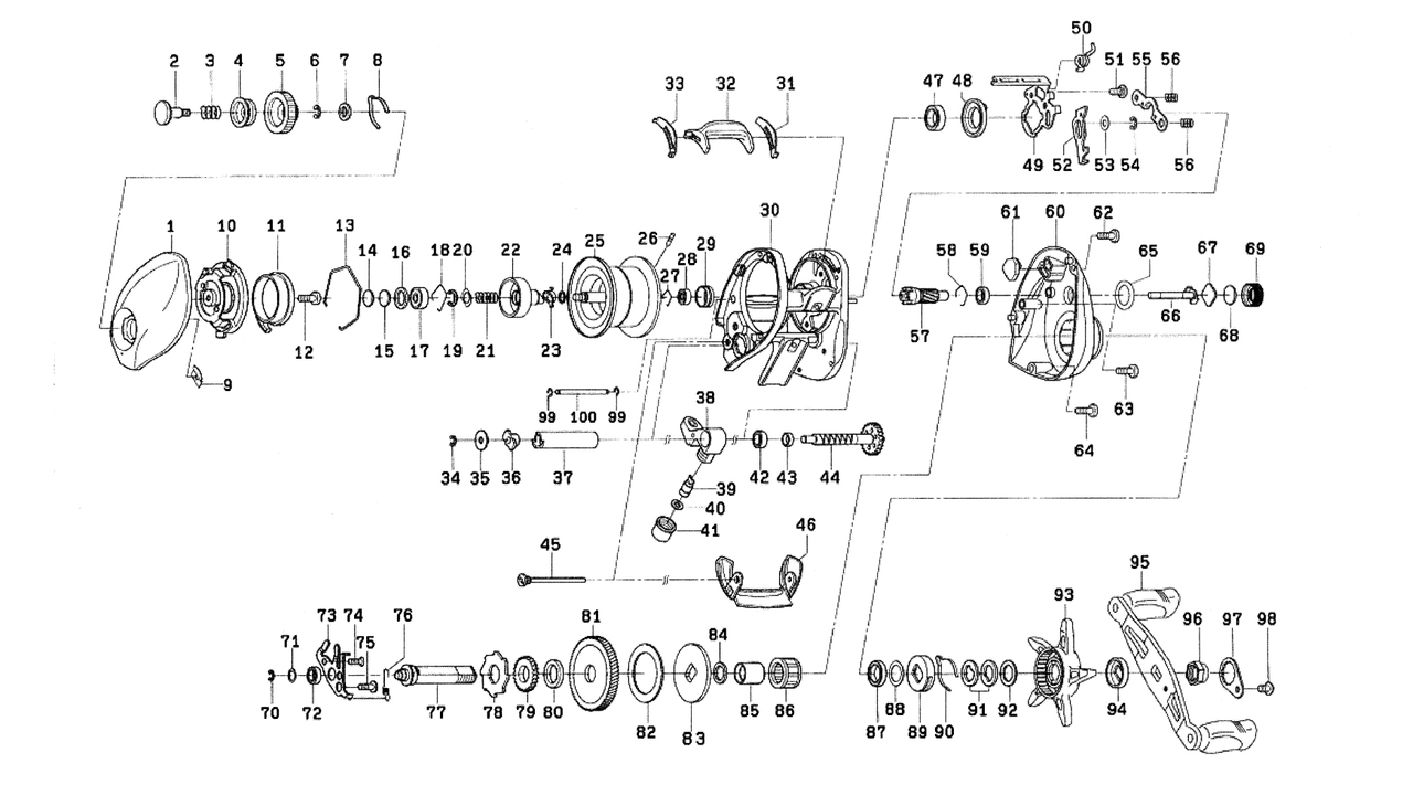 Корпус daiwa ss sv 103 right деталь под номером 30