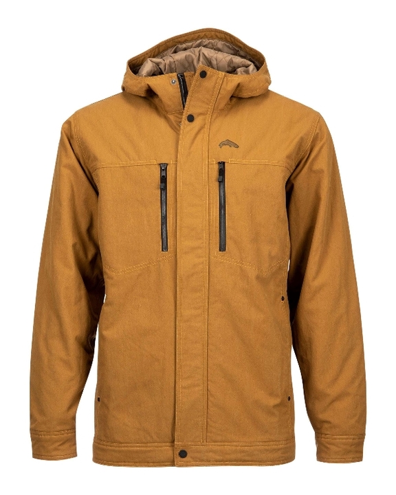 Куртка simms dockwear hooded jacket цвет dark bronze new!