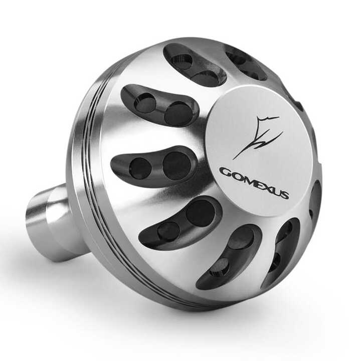 Кноб gomexus aluminum reel power knob 38mm silver black 