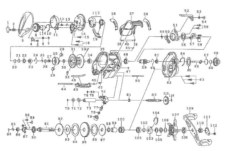  гайка ротора shimano stradic 15 4000xgm деталь на схеме № 23