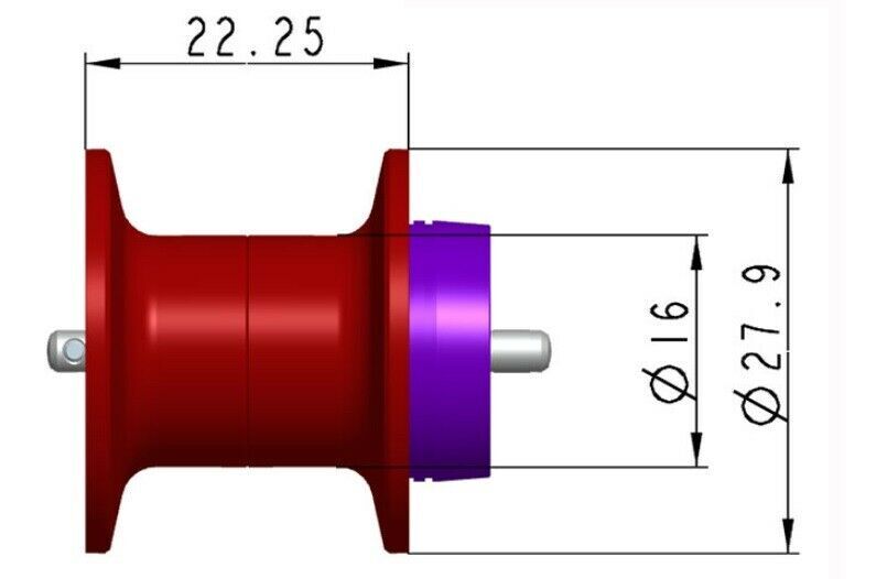 Шпуля для daiwa steez air / alphas air/ hyper long cast spool / d.28 / sv inductor black