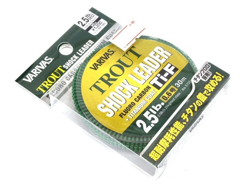 Леска varivas trout shock leader ti fluorocarbon no. 0.6 2.5lb 30m #natural