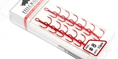 Тройники ito craft treble hook et-65hr # 8 # red