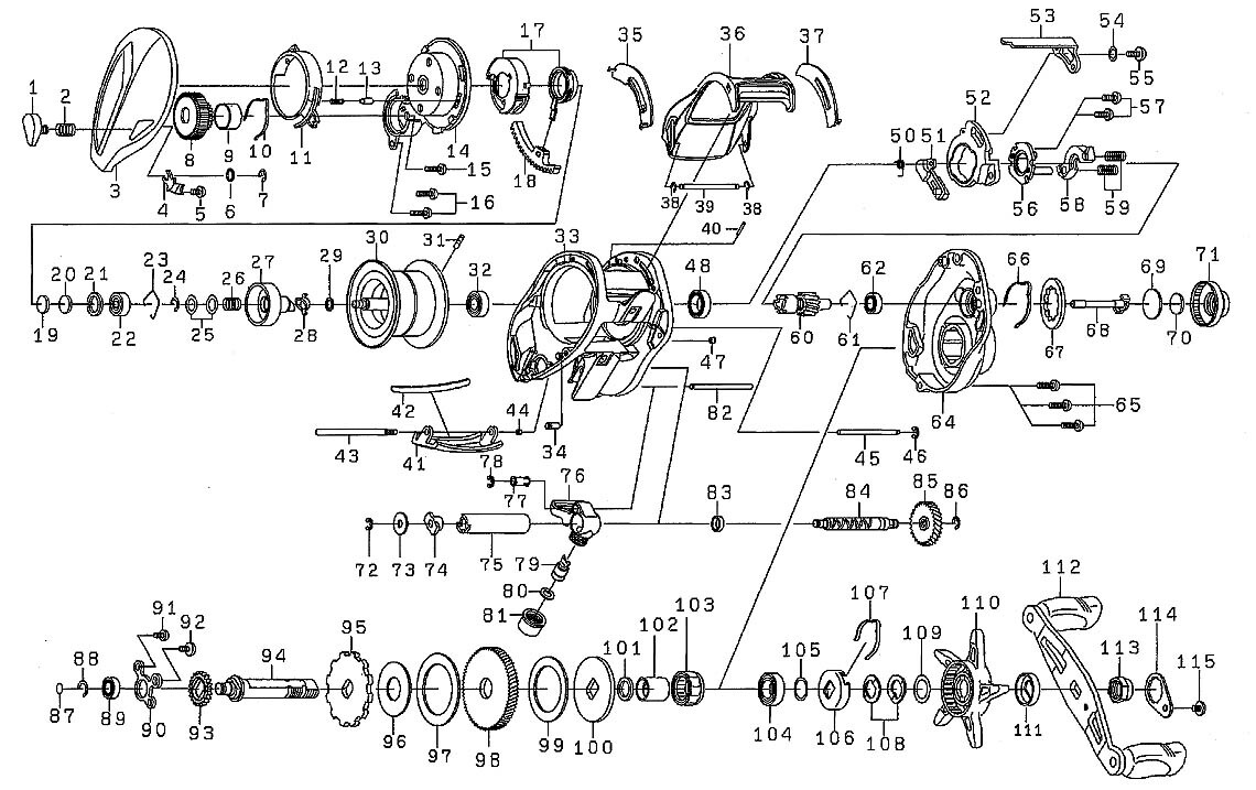 Лесоукладчик daiwa t3 sv tw 8.1 right hand деталь на схеме 76