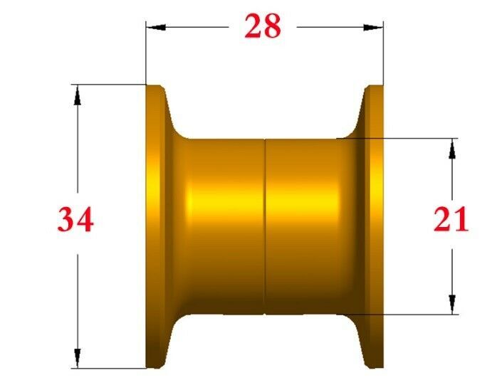 Шпуля для daiwa hlc sv spool /d.34/ 14 15 18 tatula 100 / 19 tatula 150 red