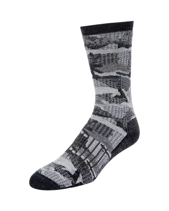 Носки simms merino midweight hiker sock цвет hex flo camo carbon new!