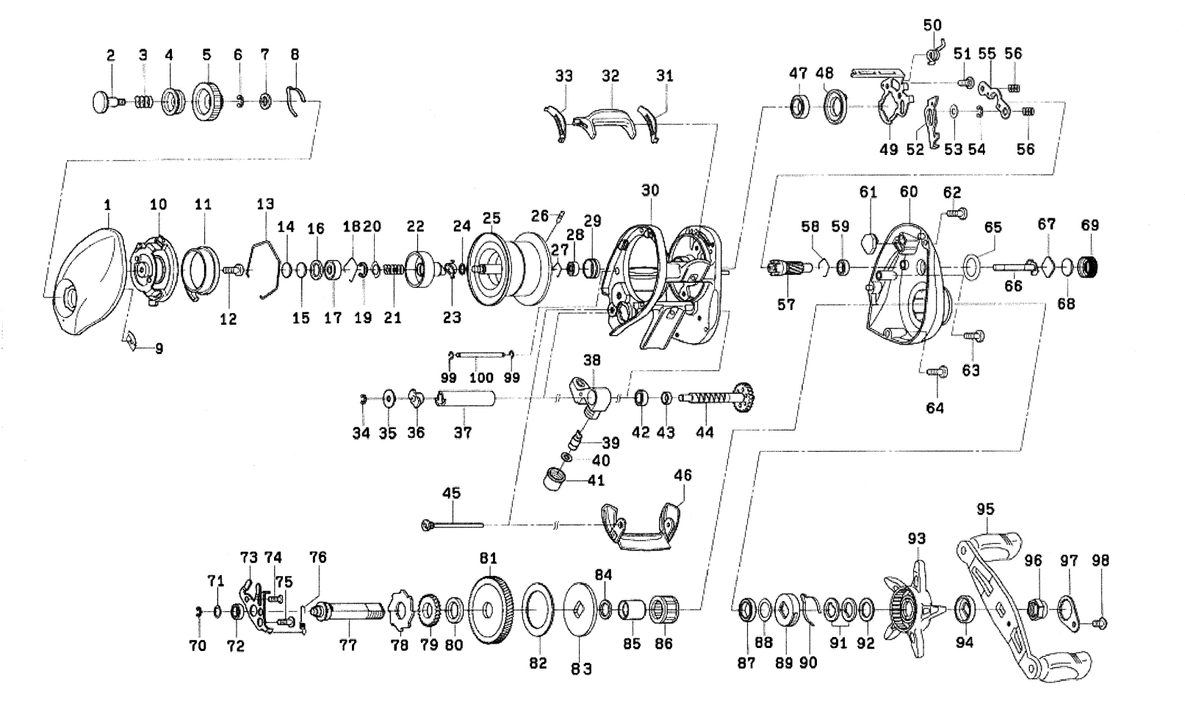 Паразитка daiwa ss sv 103 right деталь под номером 79