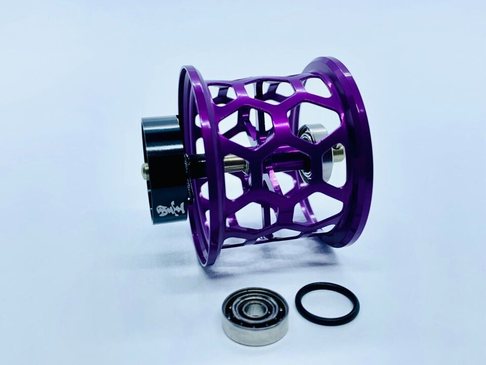 Шпуля amo daiwa bfs honeycomb spool + !!! 2 way bearings kit !!! / d.34/ steez / t3 purple