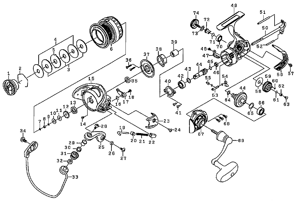 Гайка ротора daiwa bg 16 3000