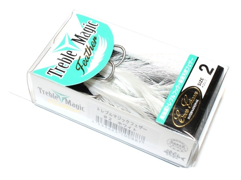 Тройники  evergreen treble hook treble magic feather hook size # 2 # white