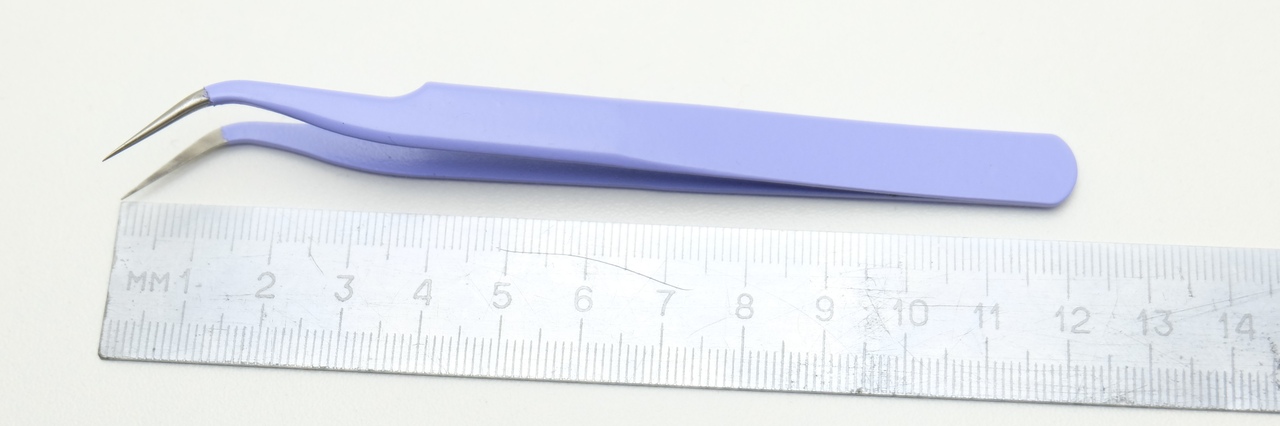 Пинцет stainless tweezers  немагнитный purple 12 см