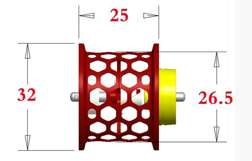 Шпуля similar ray's studio for daiwa '20 tatula sv tw microcast sv spool / d.32 цвет red