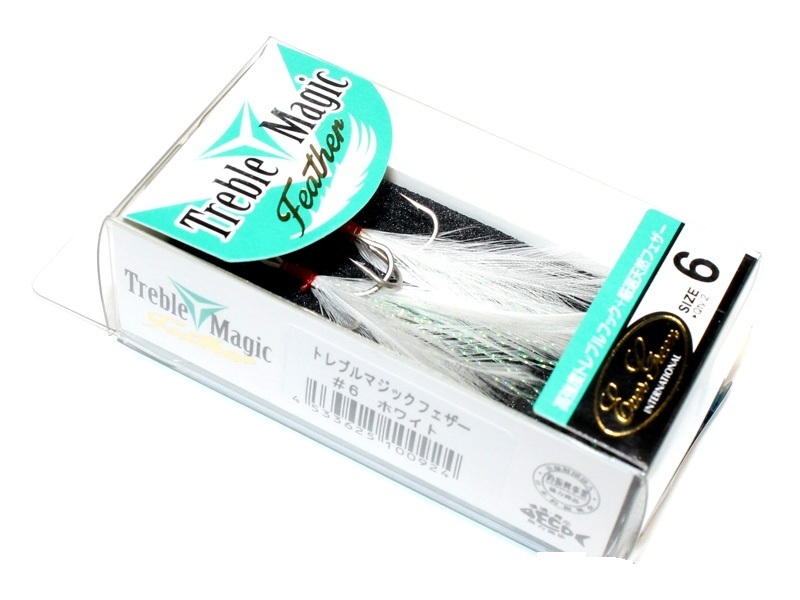 Тройники  evergreen treble hook treble magic feather hook size # 6 # white