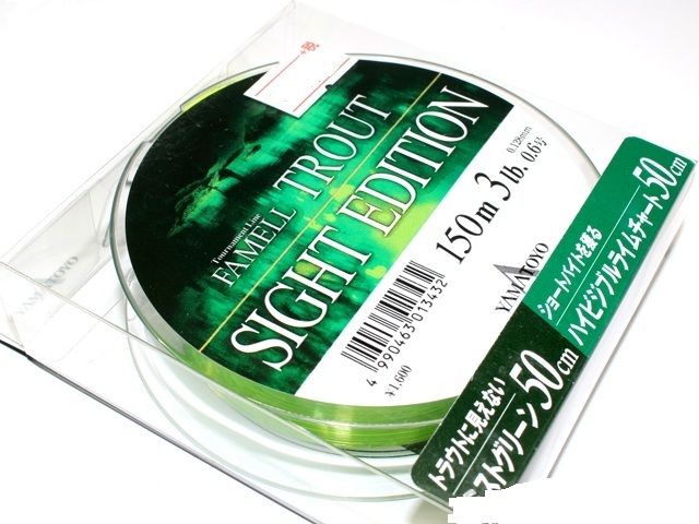 Леска yamatoyo tegus famell famell trout sight edition 3lb 0.128mm 150m #mist green / lime chart