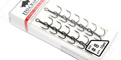  тройники ito craft treble hook et-65hb # 8 # black