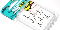 Тройники cultiva treble hook stinger triple stbl-1.56bc # 14 barbless #black