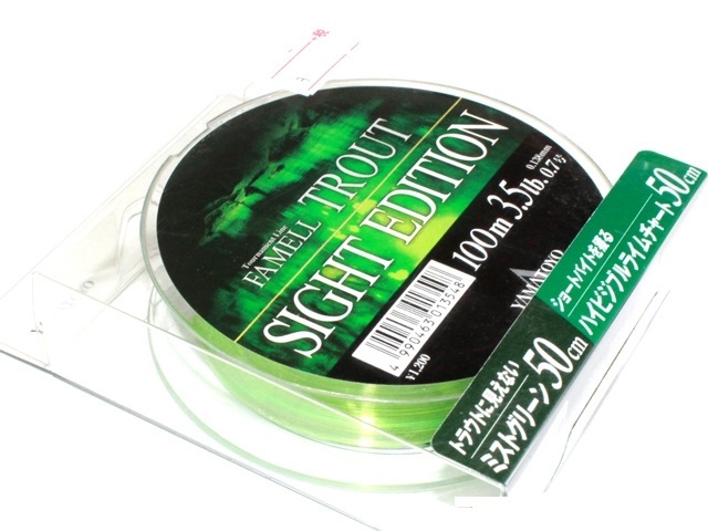 Леска yamatoyo tegus famel famel trout new site edition 3.5lb 100m # mist green / high visible lime chart