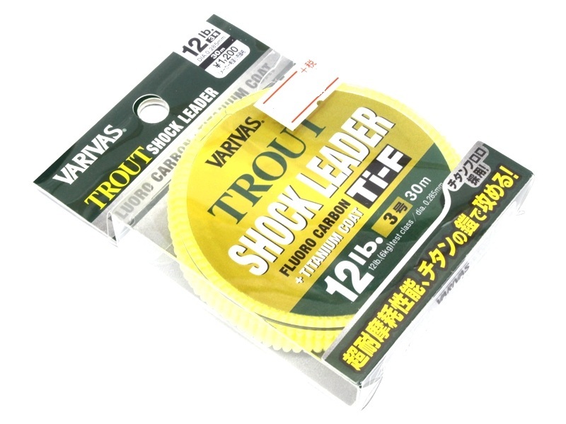 Леска varivas trout shock leader ti fluorocarbon 3.0 12.0lb 30m #natural