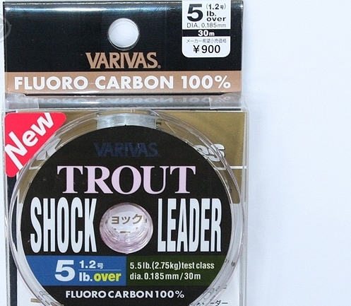 Леска varivas trout shock leader 5lb over 30m winding #natural